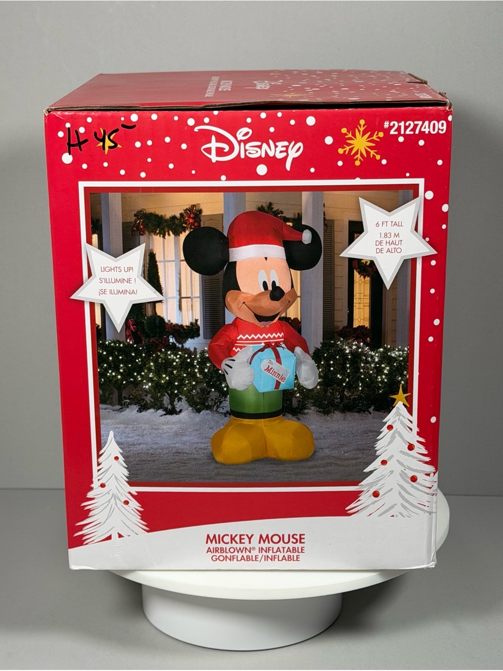 Disney Mickey Mouse Christmas Airblown Inflatable 6 FT LED Yard Decor Gemmy